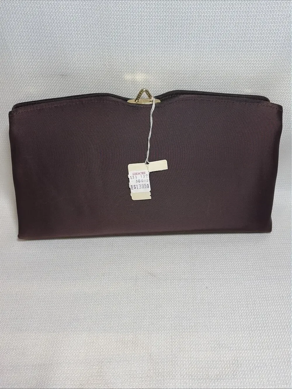 Vintage 1960s Mardane Burgundy Satin Evening Clutch NWT Never Been Used!